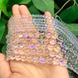 AB Blue Purple Quartzs Crystal Beads Clear Natural Round Stone Loose Beads DIY Accessories for Jewelry Bracelet Making 2-8mm