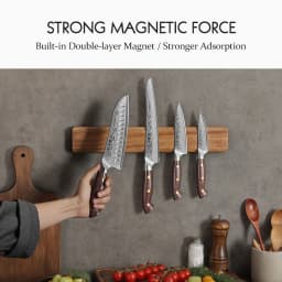 Hezhen Magnetic Knife Holder 400mm Kitchen Accessories Wooden Knives Storage Tools Acacia Wood This Is A Holder Without Knife