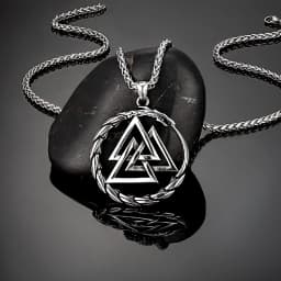 Punk Vikings Dragon Stainless Steel Necklace Mens Nordic Runes Pendant Triangle Vegvisir Amulet Scandinavian Ouroboros Jewelry