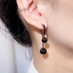 Temperament Retro Black Pearl Ball Drop Earrings for Women Luxury Design Elegant Crystal Dangle Earring Goth Jewelry Pendientes