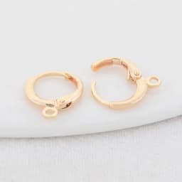 20PCS 12*15MM 14K Gold Color Brass Round Earrings Hoops High Quality Jewelry Making Supplies Diy Findings Accessories