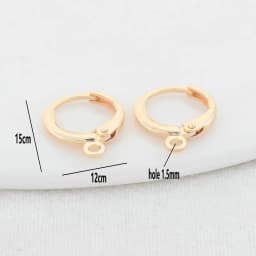 20PCS 12*15MM 14K Gold Color Brass Round Earrings Hoops High Quality Jewelry Making Supplies Diy Findings Accessories