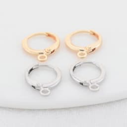 20PCS 12*15MM 14K Gold Color Brass Round Earrings Hoops High Quality Jewelry Making Supplies Diy Findings Accessories
