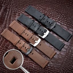 20mm 22mm Leather Band for Samsung Galaxy Watch 7 6 5 4 5Pro 6Classic 18mm 24mm High Quality Strap for Huawei Watch GT5 Pro 46mm