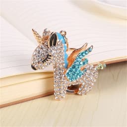 Fashion Alloy Keychain with Big water-drop Rhinestone Cartoon Pumpkin Carriage Keychain Golden Carriage Pendant Female Bag Acces