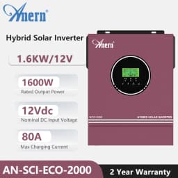 Hybrid Solar Inverter 1KW 3KW 4.2KW 6.2KW 10.2KW Build-in Mppt Controller 500VDC PV Input 230VAC 12V 24V 48V Pure Sine Wave