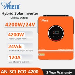 Hybrid Solar Inverter 1KW 3KW 4.2KW 6.2KW 10.2KW Build-in Mppt Controller 500VDC PV Input 230VAC 12V 24V 48V Pure Sine Wave