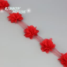 (60 pieces/lot) pink petal Chiffon lace fabric Webbing Decoration Love gift ribbons crafts 50mm width