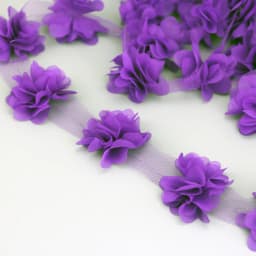 (60 pieces/lot) pink petal Chiffon lace fabric Webbing Decoration Love gift ribbons crafts 50mm width