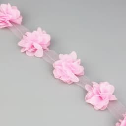 (60 pieces/lot) pink petal Chiffon lace fabric Webbing Decoration Love gift ribbons crafts 50mm width