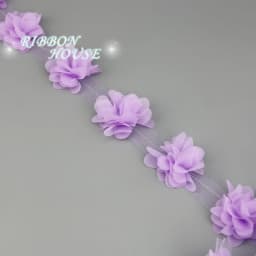 (60 pieces/lot) pink petal Chiffon lace fabric Webbing Decoration Love gift ribbons crafts 50mm width