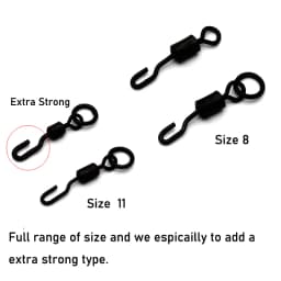 Spinner Swivel for Ronnie Rig Carp Fishing Accessories for Carp Rig Micro Hook Swivel Hook Sleeve Tackle Quick Change Swivel
