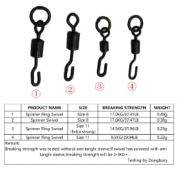 Spinner Swivel for Ronnie Rig Carp Fishing Accessories for Carp Rig Micro Hook Swivel Hook Sleeve Tackle Quick Change Swivel