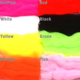 MNFT 2Packs Egg Yarn Fiber Baitfish Lure Trout Slamon Glow Bug Fly Tying Material Pink Yellow Green White Black Red Orange Color