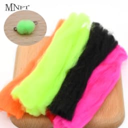 MNFT 2Packs Egg Yarn Fiber Baitfish Lure Trout Slamon Glow Bug Fly Tying Material Pink Yellow Green White Black Red Orange Color