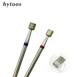 HYTOOS 10pcs/Pack Russian Diamond Nail Drill Bit 3.7*3.7mm Barrel Manicure Cuticle Burr Electric Drills Accessories Supplier