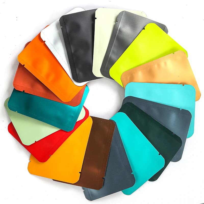100Pcs 65x85mm Open Top Aluminum Foil Packaging Bag Heat Sealable Herbal Coffee Snack Nut Tea Candy Powder Gifts Storage Pouches