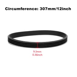 2Pcs/Lot 4PJ307 Rubber Drive Belt Replacement Belt Compatible With Stanley Bostitch & Husky Air Compressors (AB-9075047)