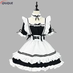 S-5XL Japanese Maid Outfit Lovely Girl Lolita Dress Cosplay Costume Sweet Cute Cat Cafe Harajuku Kawaii Uniform Plus Size