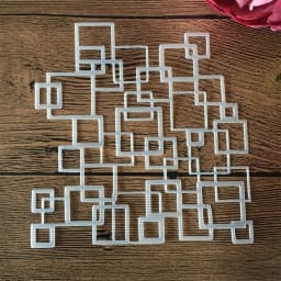 8Pcs/Set 13*13cm Geometry Round Hexagen Triangle DIY Layering Stencils Painting Scrapbook Coloring Embossing Album Deco Template