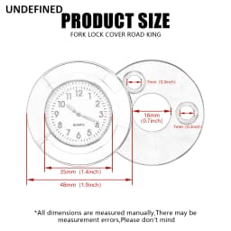 Fork Lock Clock Cover For Harley Road King FLHR/I FLHRC/I FLHRSE 1994-2022 All Models Motorcycle Black White Dial Waterproof