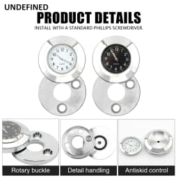 Fork Lock Clock Cover For Harley Road King FLHR/I FLHRC/I FLHRSE 1994-2022 All Models Motorcycle Black White Dial Waterproof
