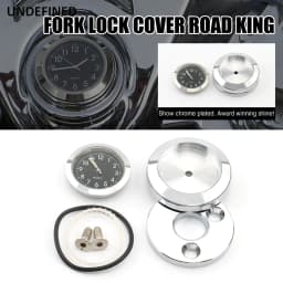 Fork Lock Clock Cover For Harley Road King FLHR/I FLHRC/I FLHRSE 1994-2022 All Models Motorcycle Black White Dial Waterproof