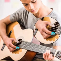 Guitar Fingertip Protectors 10 PCS Silicone Finger Guards 5 Sizes