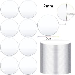 10/20/30/40/50 Pcs Clear Acrylic Round Blank 2/3/4/6 Inch 2mm Thick Round Acrylic Discs For Art Projects Painting DIY Craft