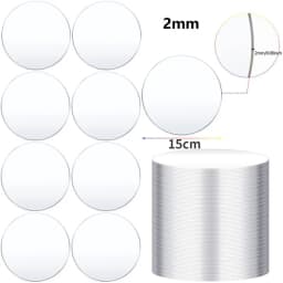 10/20/30/40/50 Pcs Clear Acrylic Round Blank 2/3/4/6 Inch 2mm Thick Round Acrylic Discs For Art Projects Painting DIY Craft