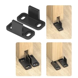 2pcs Sliding Barn Door Floor Guides Closet Door Guides Hardware Plastic Floor Wall Mounted Bottom Track Guide for Sliding Doors