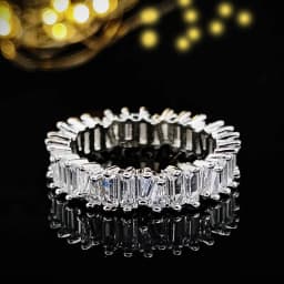 Fashion Brand Eternity Ring 925 Sterling silver Moissanite cz Engagement Wedding Band Rings for women Men Finger Party Jewelry