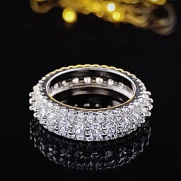 Fashion Brand Eternity Ring 925 Sterling silver Moissanite cz Engagement Wedding Band Rings for women Men Finger Party Jewelry