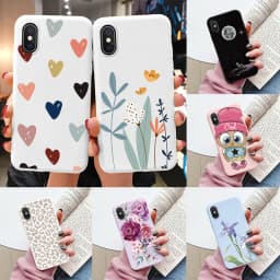 Flowers Funda For Phone Case iPhone X XS MAX XR Capa Soft Silicone Cute Cat Bear Back Cover For iPhone XR Bumper Women Anti-Fall