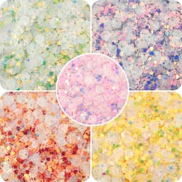 20g Sequin Glitter 3-6mm Mix Star Heart Dot Colorful Loose Sequins for DIY Shaker Card Nail Art Scrapbook Decor Makeup Confetti