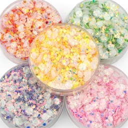 20g Sequin Glitter 3-6mm Mix Star Heart Dot Colorful Loose Sequins for DIY Shaker Card Nail Art Scrapbook Decor Makeup Confetti