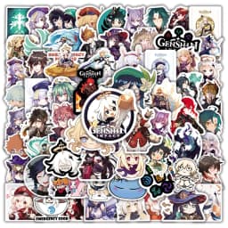 50/100pcs Cute Game Genshin Impact Stickers Cartoon Decals DIY Laptop Phone Case Car Waterproof Cool Anime Kids Sticker Toys