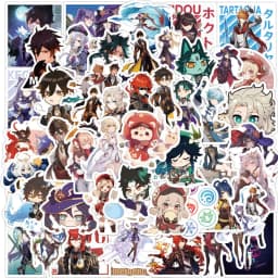 50/100pcs Cute Game Genshin Impact Stickers Cartoon Decals DIY Laptop Phone Case Car Waterproof Cool Anime Kids Sticker Toys