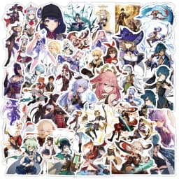 50/100pcs Cute Game Genshin Impact Stickers Cartoon Decals DIY Laptop Phone Case Car Waterproof Cool Anime Kids Sticker Toys