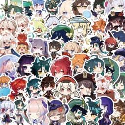 50/100pcs Cute Game Genshin Impact Stickers Cartoon Decals DIY Laptop Phone Case Car Waterproof Cool Anime Kids Sticker Toys