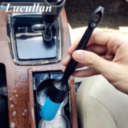 Lucullan Soft Car Detailing Brush Set Wet & Dry Use For Interior Leather Dashboard Air Vent Wheel