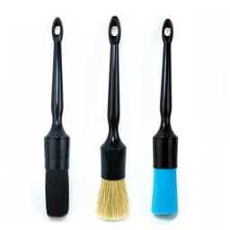 Lucullan Soft Car Detailing Brush Set Wet & Dry Use For Interior Leather Dashboard Air Vent Wheel
