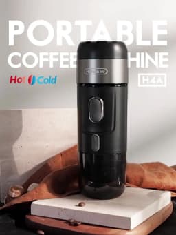 HiBREW Portable Coffee Machine for Car & Home,DC12V Expresso Coffee Maker Fit Nexpresso Dolce Pod Capsule Coffee Powder H4A NEW