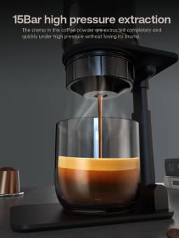 HiBREW Portable Coffee Machine for Car & Home,DC12V Expresso Coffee Maker Fit Nexpresso Dolce Pod Capsule Coffee Powder H4A NEW