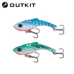 OUTKIT VIB Spoon Fishing Lure 3.5/5g Metal Spinner Fishing Bait Crankbait Bass Artificial Hard Baits Cicada VIB Fishing Tackle