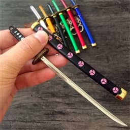 2022 New 7 Styles Roronoa Zoro Sword Keychain For Women Men Buckle Toolholder Scabbard Katana Sabre Car Keyrings Gift Key Chains