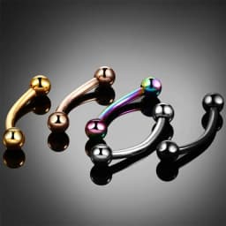 1PC Stainless Steel Helix Piercing Eyebrow Lip Labret Rings Stud Earring 6/8/10mm Tragus Barbell Tongue Bar Pircing Body Jewelry