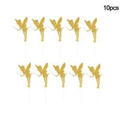 10/20Pcs Glitter Fairy Cupcake Toppers Angel Fairy Cake Topper Kids Baby Shower Birthday Party Favors Wedding Cake Decorations