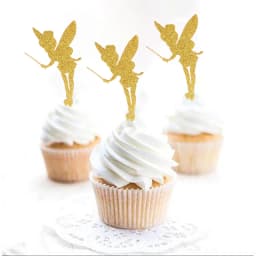10/20Pcs Glitter Fairy Cupcake Toppers Angel Fairy Cake Topper Kids Baby Shower Birthday Party Favors Wedding Cake Decorations