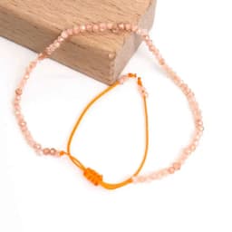 Faceted Gemstones 2-3mm Beads Hand Woven Adjustable Bracelet Crystal Quartz Agate Amazon Choker Men Female Jewelry Party Gift